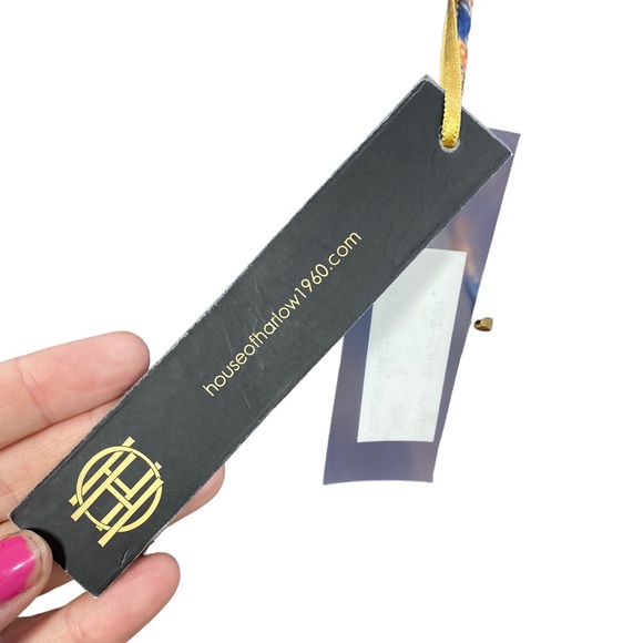 House of Harlow 1960 Floral Lace Up Puff sleeve Blouse - Picture 11 of 15